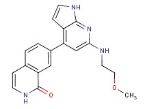 7-{6-[(2-methoxyethyl)amino]-1H-pyrrolo[2,3-b]pyridin-4-yl}isoquinolin-1(2H)-one