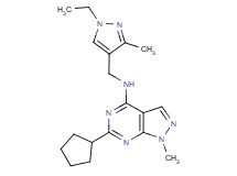 6-cyclopentyl-N-[(1-ethyl-3-methyl-1H-pyrazol-4-yl)methyl]-1-methyl-1H-pyrazolo[3,4-d]pyrimidin-4-amine