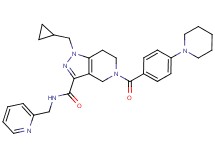 1-(cyclopropylmethyl)-5-[4-(1-piperidinyl)benzoyl]-N-(2-pyridinylmethyl)-4,5,6,7-tetrahydro-1H-pyrazolo[4,3-c]pyridine-3-carboxamide
