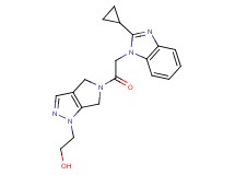 2-[5-[(2-cyclopropyl-1H-benzimidazol-1-yl)acetyl]-5,6-dihydropyrrolo[3,4-c]pyrazol-1(4H)-yl]ethanol