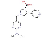 (3S*,4R*)-1-{[2-(dimethylamino)pyrimidin-5-yl]methyl}-4-pyridin-4-ylpyrrolidine-3-carboxylic acid
