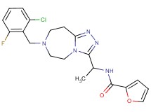 N-{1-[7-(2-chloro-6-fluorobenzyl)-6,7,8,9-tetrahydro-5H-[1,2,4]triazolo[4,3-d][1,4]diazepin-3-yl]ethyl}-2-furamide