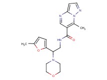 7-methyl-N-[2-(5-methyl-2-furyl)-2-morpholin-4-ylethyl]pyrazolo[1,5-a]pyrimidine-6-carboxamide