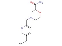 4-[(5-ethylpyridin-2-yl)methyl]morpholine-2-carboxamide