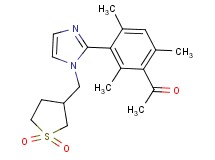 1-(3-{1-[(1,1-dioxidotetrahydro-3-thienyl)methyl]-1H-imidazol-2-yl}-2,4,6-trimethylphenyl)ethanone