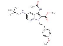 methyl 3-(acetylamino)-5-[(2,2-dimethylpropyl)amino]-1-[2-(4-methoxyphenyl)ethyl]-1H-pyrrolo[2,3-b]pyridine-2-carboxylate