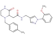 N-{[1-(2-methoxyphenyl)-1H-pyrazol-4-yl]methyl}-2-[1-(4-methylbenzyl)-3-oxo-2-piperazinyl]acetamide