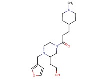 2-{1-(3-furylmethyl)-4-[3-(1-methylpiperidin-4-yl)propanoyl]piperazin-2-yl}ethanol