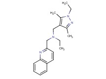 N-[(1-ethyl-3,5-dimethyl-1H-pyrazol-4-yl)methyl]-N-(quinolin-2-ylmethyl)ethanamine
