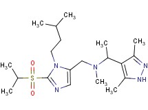 1-(3,5-dimethyl-1H-pyrazol-4-yl)-N-{[2-(isopropylsulfonyl)-1-(3-methylbutyl)-1H-imidazol-5-yl]methyl}-N-methylethanamine