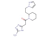 5-(2-oxo-2-{2-[2-(1H-pyrazol-1-yl)ethyl]piperidin-1-yl}ethyl)-4H-1,2,4-triazol-3-amine