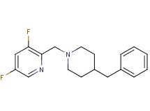 2-[(4-benzyl-1-piperidinyl)methyl]-3,5-difluoropyridine trifluoroacetate