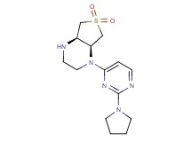 (4aR*,7aS*)-1-(2-pyrrolidin-1-ylpyrimidin-4-yl)octahydrothieno[3,4-b]pyrazine 6,6-dioxide