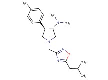 (3S*,4R*)-1-[(5-isobutyl-1,2,4-oxadiazol-3-yl)methyl]-N,N-dimethyl-4-(4-methylphenyl)-3-pyrrolidinamine
