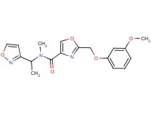 N-[1-(3-isoxazolyl)ethyl]-2-[(3-methoxyphenoxy)methyl]-N-methyl-1,3-oxazole-4-carboxamide