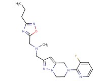 1-[5-(3-fluoro-2-pyridinyl)-4,5,6,7-tetrahydropyrazolo[1,5-a]pyrazin-2-yl]-N-methyl-N-[(3-propyl-1,2,4-oxadiazol-5-yl)methyl]methanamine