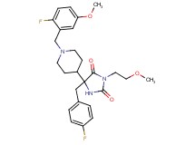 5-(4-fluorobenzyl)-5-[1-(2-fluoro-5-methoxybenzyl)-4-piperidinyl]-3-(2-methoxyethyl)-2,4-imidazolidinedione