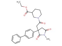 ethyl 1-{[3-(4-biphenylyl)-1-methyl-2,5-dioxo-3-pyrrolidinyl]acetyl}-3-piperidinecarboxylate