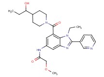 N-[1-ethyl-7-{[4-(1-hydroxypropyl)-1-piperidinyl]carbonyl}-2-(3-pyridinyl)-1H-benzimidazol-5-yl]-2-methoxyacetamide