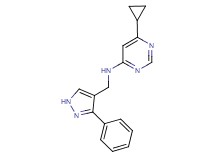 6-cyclopropyl-N-[(3-phenyl-1H-pyrazol-4-yl)methyl]pyrimidin-4-amine
