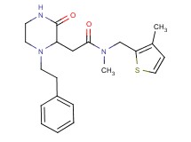 N-methyl-N-[(3-methyl-2-thienyl)methyl]-2-[3-oxo-1-(2-phenylethyl)-2-piperazinyl]acetamide