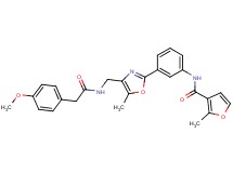 N-{3-[4-({[(4-methoxyphenyl)acetyl]amino}methyl)-5-methyl-1,3-oxazol-2-yl]phenyl}-2-methyl-3-furamide
