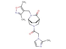 (1S*,5R*)-6-[(3,5-dimethylisoxazol-4-yl)methyl]-3-[(2-methyl-1H-imidazol-1-yl)acetyl]-3,6-diazabicyclo[3.2.2]nonan-7-one