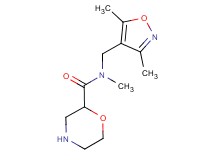 N-[(3,5-dimethylisoxazol-4-yl)methyl]-N-methylmorpholine-2-carboxamide