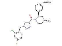(2S)-1-{[1-(2-chloro-4-fluorobenzyl)-1H-1,2,3-triazol-4-yl]carbonyl}-4-methyl-2-phenylpiperazine