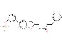 3-(3-pyridinyl)-N-({5-[3-(trifluoromethoxy)phenyl]-2,3-dihydro-1-benzofuran-2-yl}methyl)propanamide