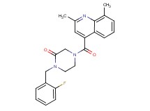 4-[(2,8-dimethyl-4-quinolinyl)carbonyl]-1-(2-fluorobenzyl)-2-piperazinone