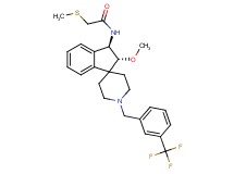 N-{(2R*,3R*)-2-methoxy-1'-[3-(trifluoromethyl)benzyl]-2,3-dihydrospiro[indene-1,4'-piperidin]-3-yl}-2-(methylthio)acetamide