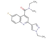 N-ethyl-2-(1-ethyl-1H-pyrazol-4-yl)-6-fluoro-N-methylquinoline-4-carboxamide