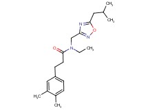 3-(3,4-dimethylphenyl)-N-ethyl-N-[(5-isobutyl-1,2,4-oxadiazol-3-yl)methyl]propanamide