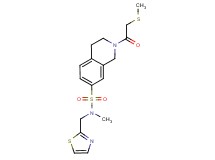 N-methyl-2-[(methylthio)acetyl]-N-(1,3-thiazol-2-ylmethyl)-1,2,3,4-tetrahydroisoquinoline-7-sulfonamide