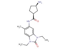 (1S*,3R*)-3-amino-N-(1,3-diethyl-6-methyl-2-oxo-2,3-dihydro-1H-benzimidazol-5-yl)cyclopentanecarboxamide