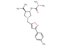 N'-((3S*,4R*)-4-isopropyl-1-{[3-(4-methylphenyl)isoxazol-5-yl]methyl}pyrrolidin-3-yl)-N,N-dimethylurea