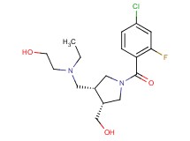 2-[{[(3R*,4R*)-1-(4-chloro-2-fluorobenzoyl)-4-(hydroxymethyl)pyrrolidin-3-yl]methyl}(ethyl)amino]ethanol