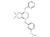 (4aS*,7aR*)-1-(3-methoxybenzyl)-4-(4-pyridinylmethyl)octahydrothieno[3,4-b]pyrazine 6,6-dioxide