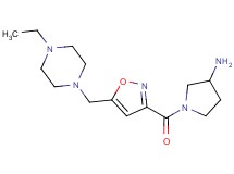 1-({5-[(4-ethyl-1-piperazinyl)methyl]-3-isoxazolyl}carbonyl)-3-pyrrolidinamine dihydrochloride