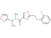 2-[(2-fluorophenoxy)methyl]-N-[1-(3-isoxazolyl)ethyl]-N-methyl-1,3-oxazole-4-carboxamide