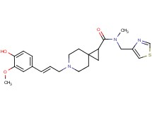 6-[(2E)-3-(4-hydroxy-3-methoxyphenyl)-2-propen-1-yl]-N-methyl-N-(1,3-thiazol-4-ylmethyl)-6-azaspiro[2.5]octane-1-carboxamide