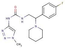 N-[2-(4-fluorophenyl)-2-piperidin-1-ylethyl]-N'-(1-methyl-1H-1,2,3-triazol-4-yl)urea