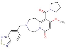 3-(2,1,3-benzothiadiazol-5-ylmethyl)-9-methoxy-10-(1-pyrrolidinylcarbonyl)-2,3,4,5-tetrahydropyrido[1,2-d][1,4]diazepin-7(1H)-one