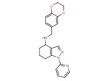 N-(2,3-dihydro-1,4-benzodioxin-6-ylmethyl)-1-(2-pyridinyl)-4,5,6,7-tetrahydro-1H-indazol-4-amine