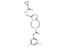 N-({7-[2-(3,5-difluorophenyl)acetyl]-6,7,8,9-tetrahydro-5H-[1,2,4]triazolo[4,3-d][1,4]diazepin-3-yl}methyl)cyclopropanecarboxamide
