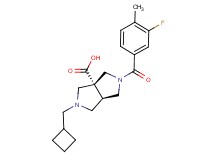 (3aR*,6aR*)-2-(cyclobutylmethyl)-5-(3-fluoro-4-methylbenzoyl)hexahydropyrrolo[3,4-c]pyrrole-3a(1H)-carboxylic acid