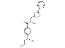 4-[(2-hydroxyethyl)(methyl)amino]-N-methyl-N-[(3-phenyl-1,2,4-oxadiazol-5-yl)methyl]benzamide