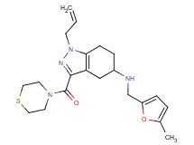 1-allyl-N-[(5-methyl-2-furyl)methyl]-3-(4-thiomorpholinylcarbonyl)-4,5,6,7-tetrahydro-1H-indazol-5-amine