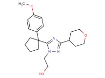 2-[5-[1-(4-methoxyphenyl)cyclopentyl]-3-(tetrahydro-2H-pyran-4-yl)-1H-1,2,4-triazol-1-yl]ethanol